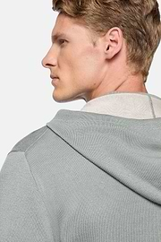 Grüner Kapuzenpullover Aus Wolle, Nylon und Baumwolle, Grün, hi-res