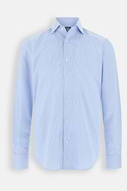 Overhemd Gestreept van Katoen Regular Fit, Light Blue, thumb, 7