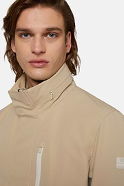 Car Coat In Tessuto Tecnico Riciclato B Tech, Beige, hi-res