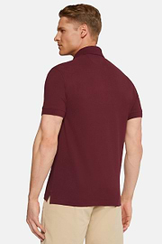 Cotton Piqué Polo Shirt, Burgundy, hi-res