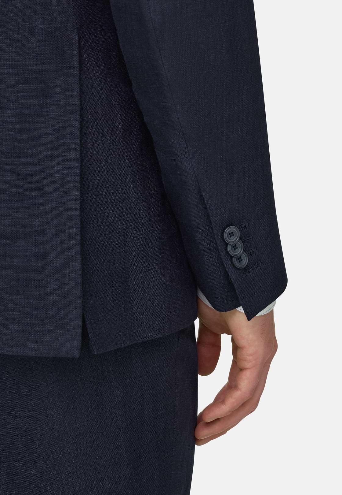 Pure Linen Suit, Navy blue, hi-res, 4