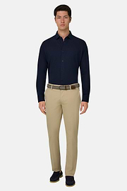 Regular Fit Cotton Jersey Polo Shirt, Navy blue, thumb, 1