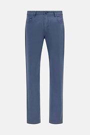 Stretch Cotton 5-Pocket Trousers, Air-blue, hi-res