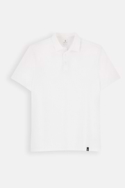Polo aus Stretchgewebe Supima-Baumwolljersey, Weiß, thumb, 5