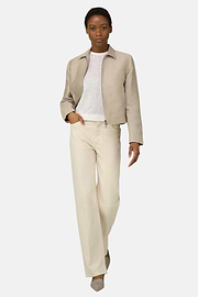 Linen Blend Shirt Jacket, Beige, thumb, 1