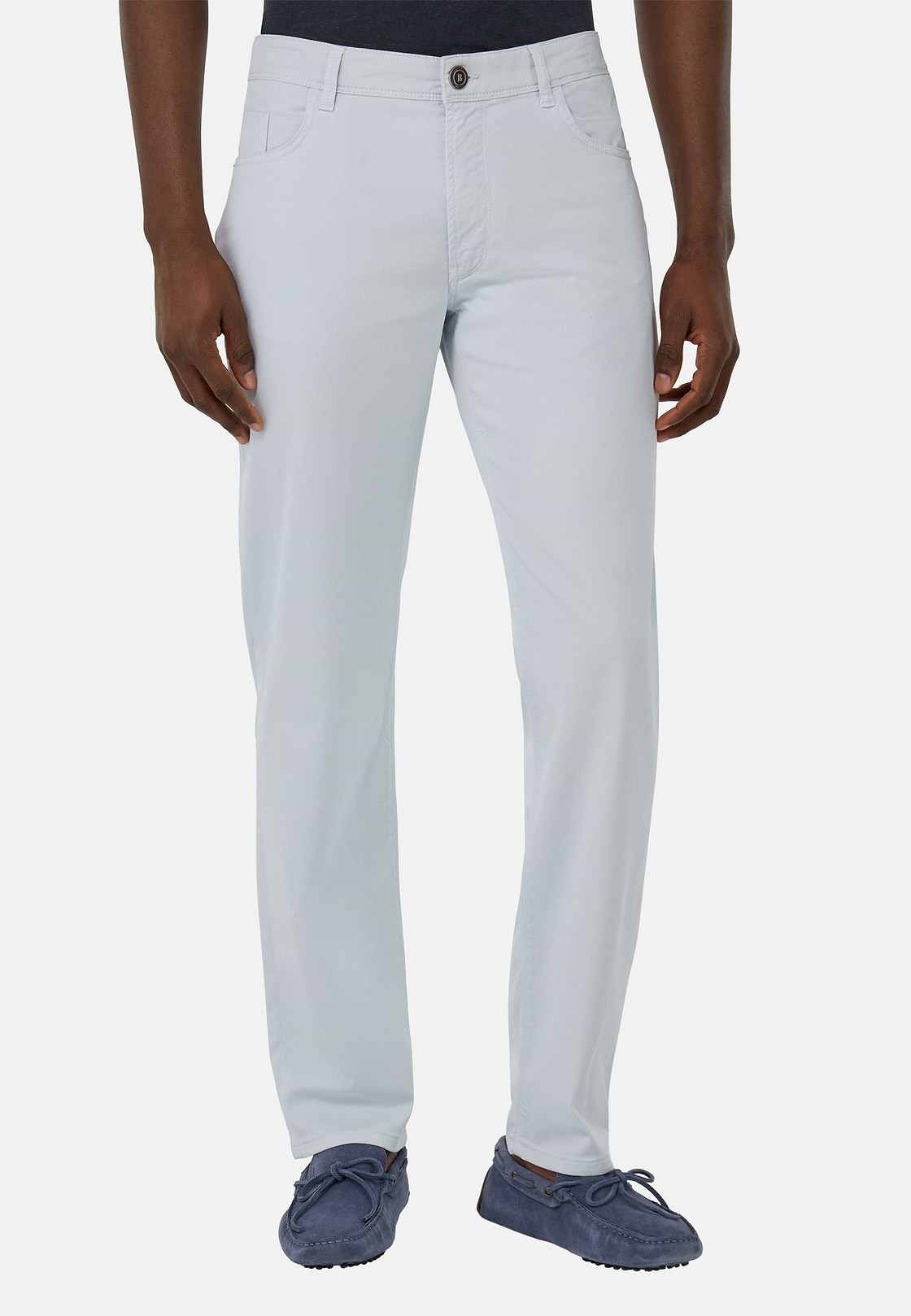 Stretch Cotton/Tencel Jeans, Light Blue, hi-res