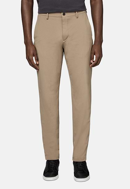 B-Tech Stretch Nylon Trousers, Beige, hi-res