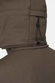 Long Jacket in Technical Wool, Brown, thumb, 5
