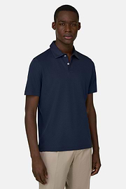 Polo En Interlock, bleu marine, thumb, 2