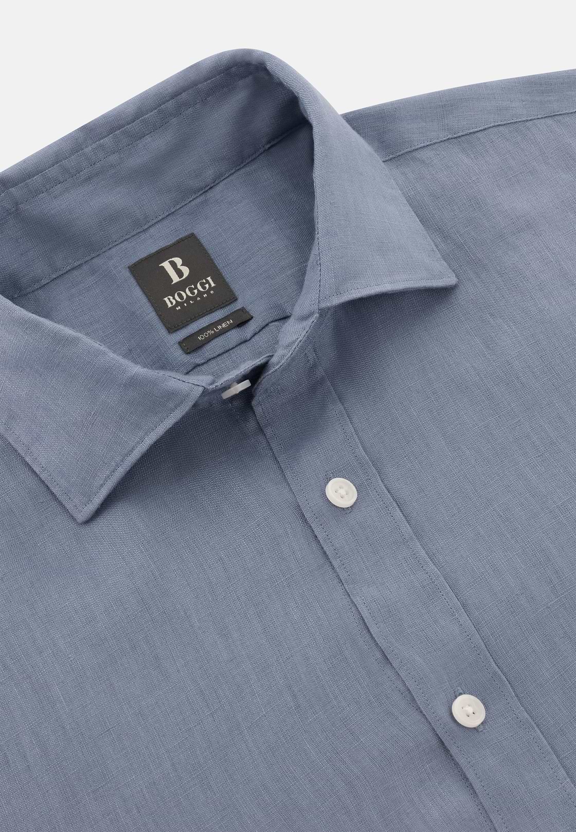 Hemd Aus Leinen Regular Fit, Indigo, hi-res, 5