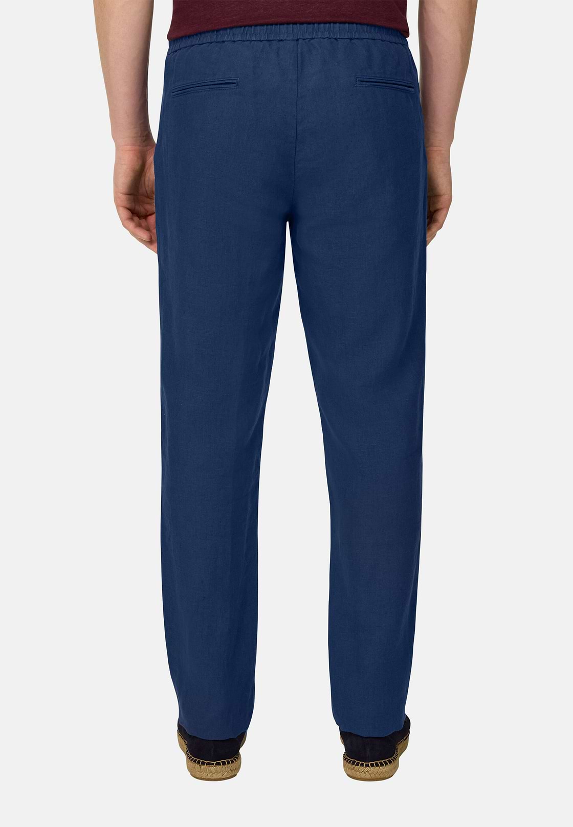 Pantalon City En Lin, Bleu, hi-res, 3