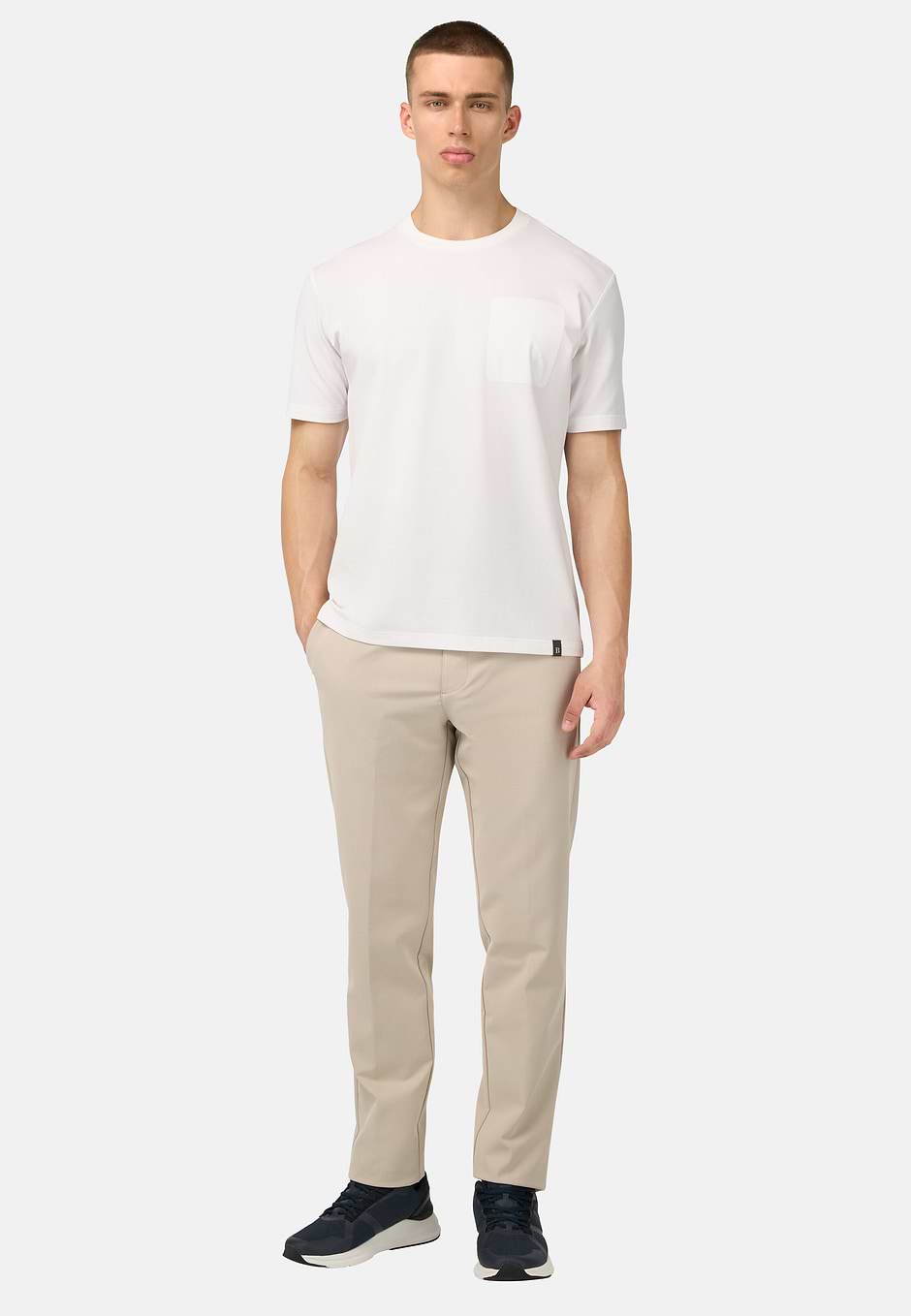 Cool Jade Piqué T-Shirt With Pocket, White, hi-res