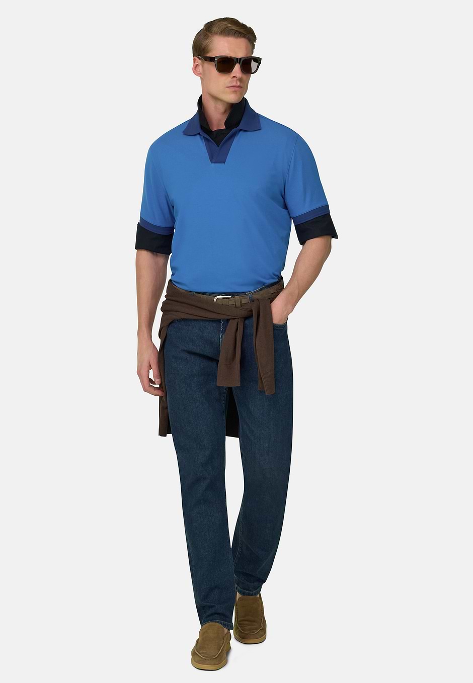 Cool Jade Piqué Polo Shirt, Bluette, hi-res