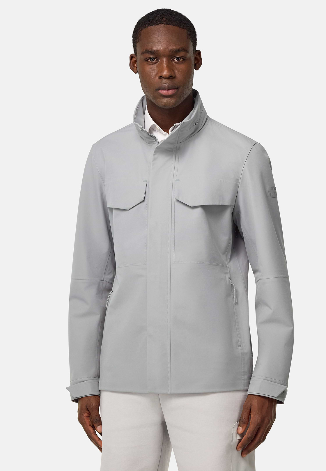 B Tech Field Jacket in Technical Fabric, Ice, hi-res