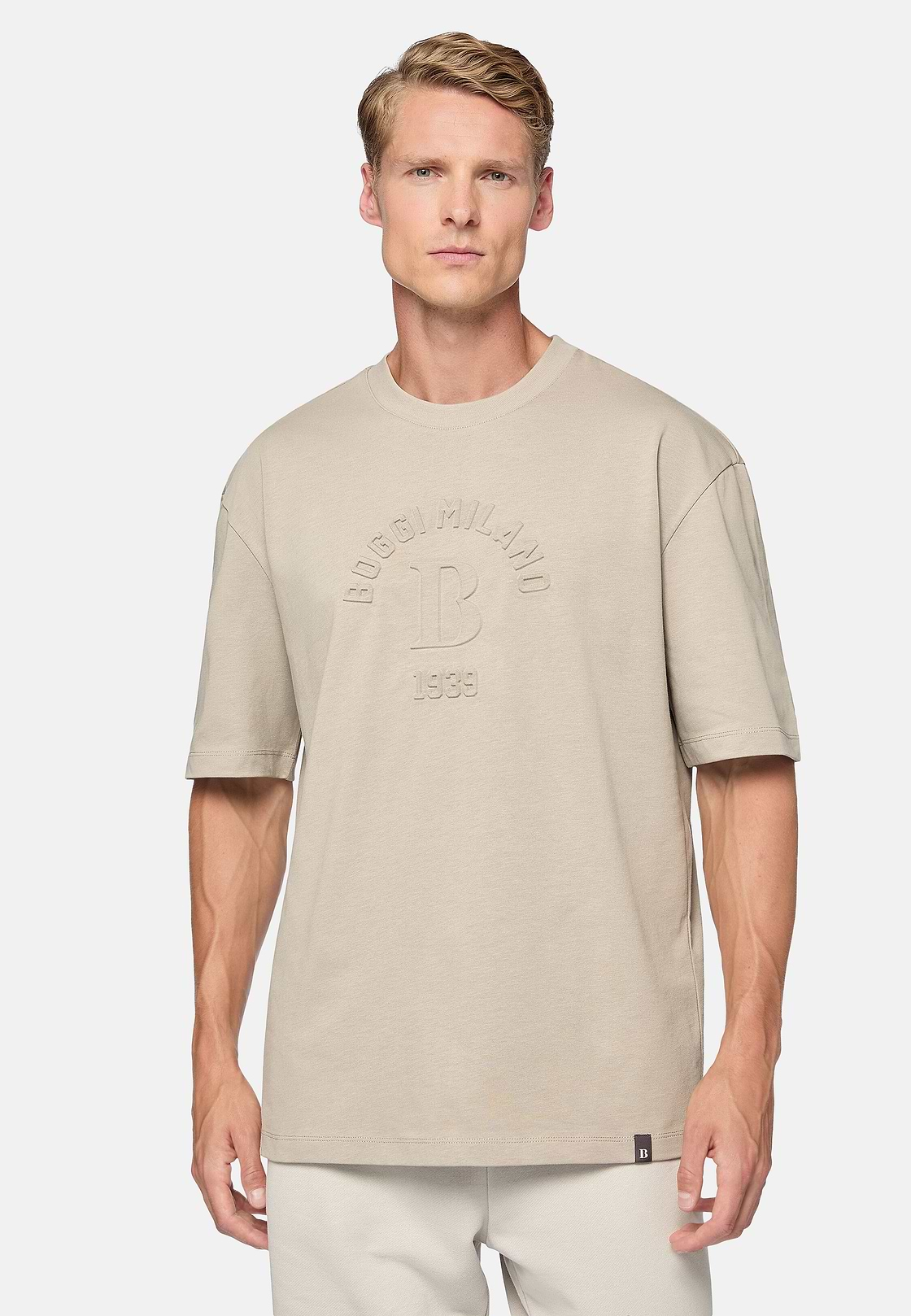 Camiseta De Mezcla Algodón Orgánico, Taupe, hi-res