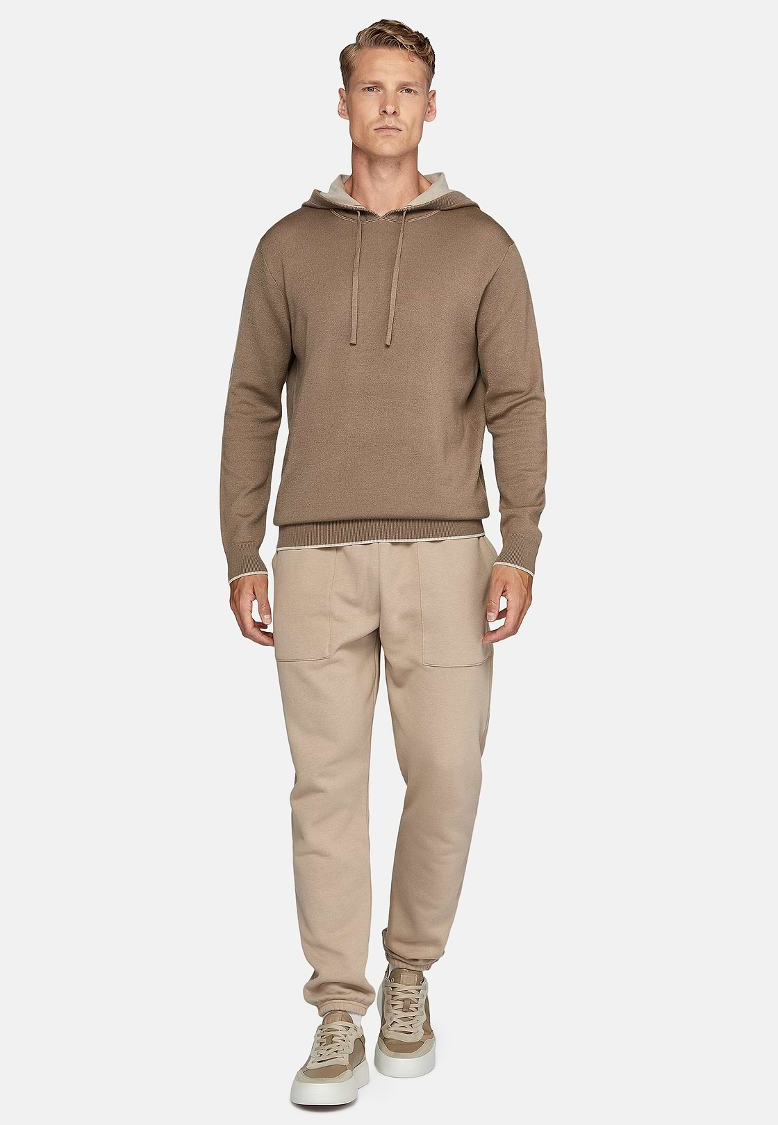 Katoenen broek, Beige, hi-res