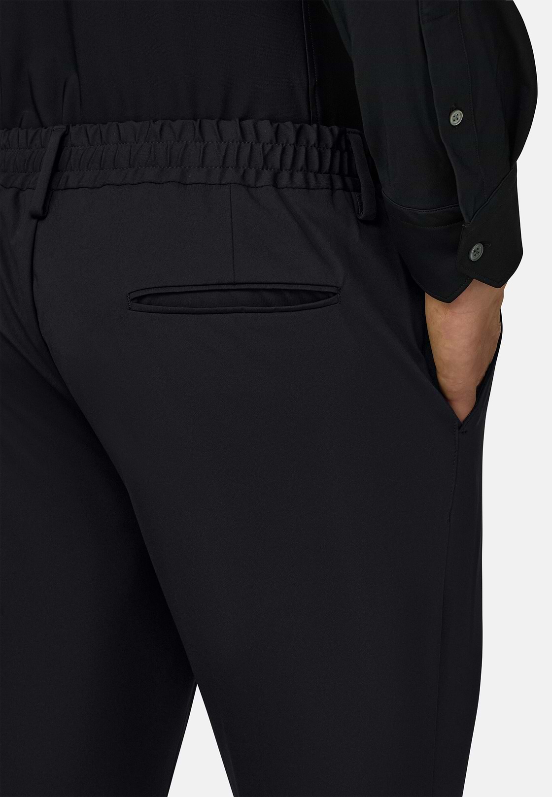 Calças de Nylon Elástico B-tech, Black, hi-res, 3