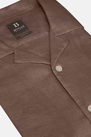 Regular Fit Linen Shirt, Taupe, hi-res