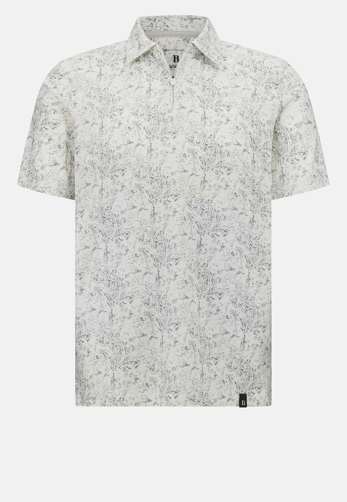 Cotton Blend Jersey Polo Shirt, Ice, hi-res
