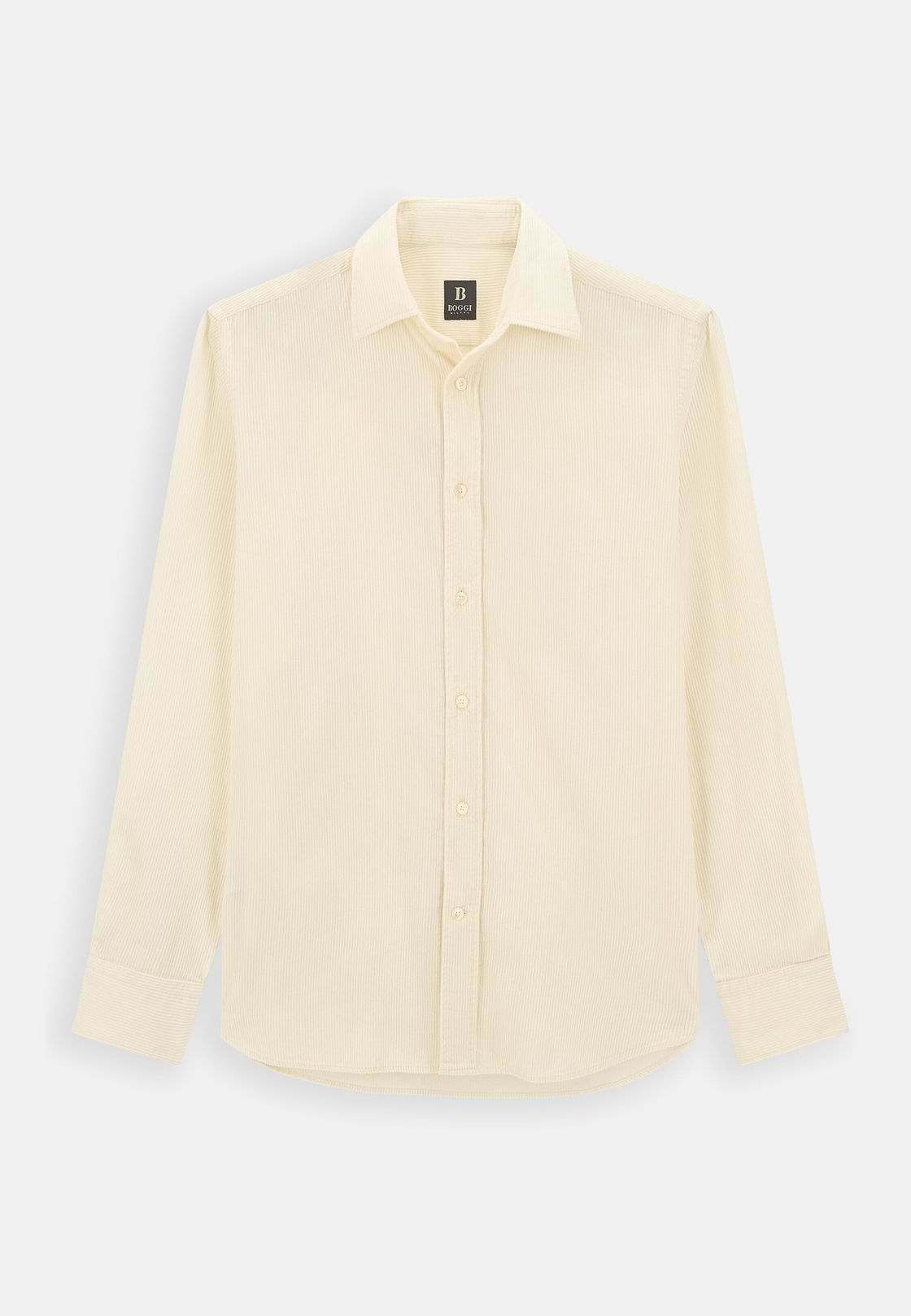 Shirt in Cotton Blend Corduroy Regular Fit, OFFWHITE, hi-res, 7