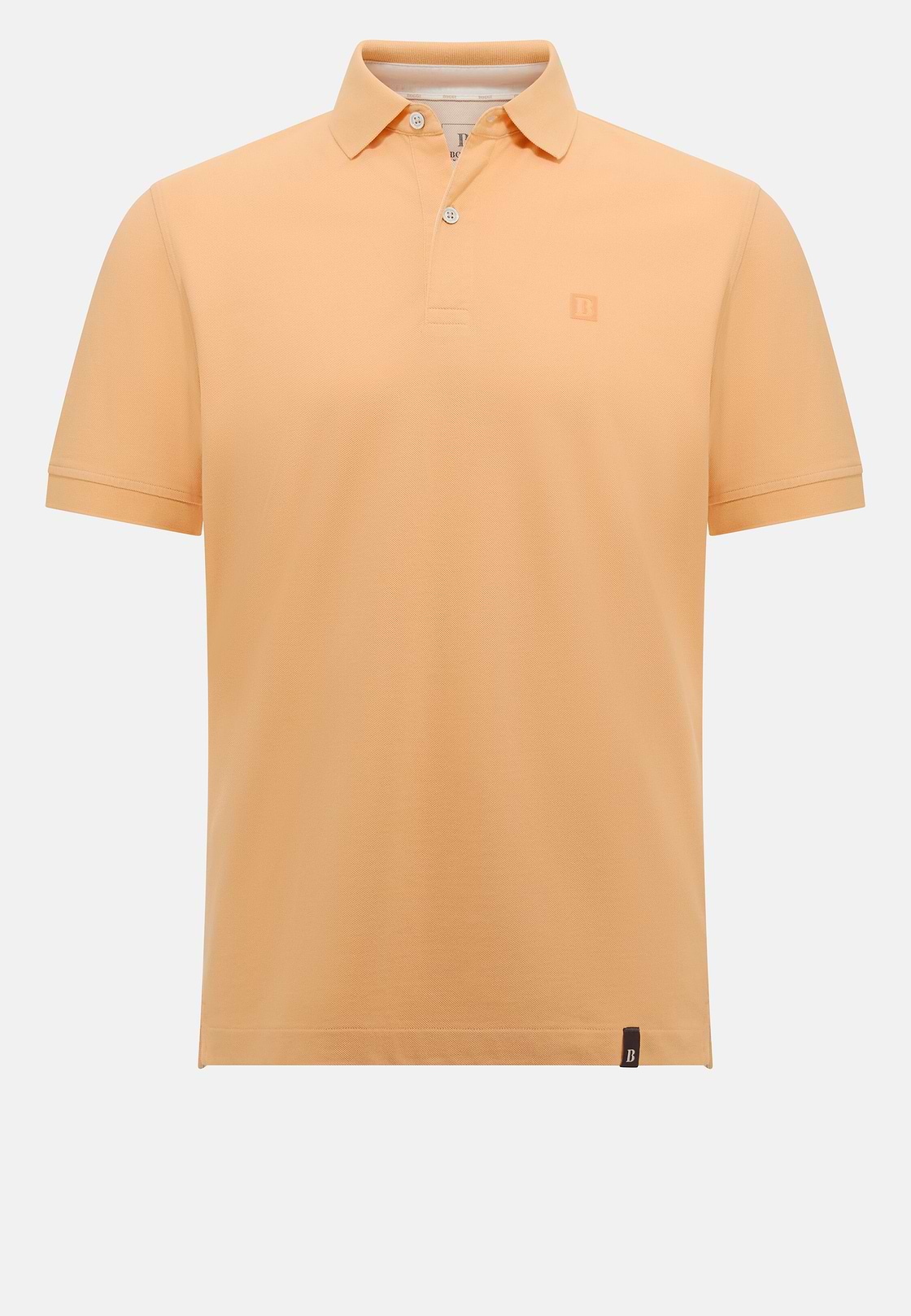 Cotton Piqué Polo Shirt, Orange, hi-res
