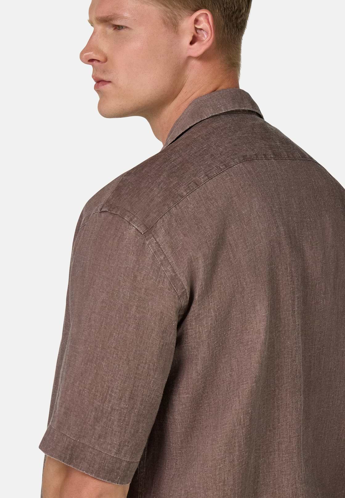 Regular Fit Linen Shirt, Taupe, hi-res
