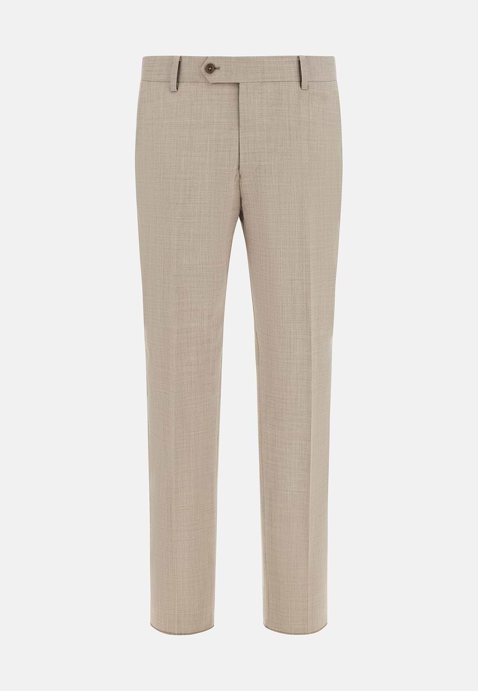 B Aria Trousers in Stretch Pure Wool, Taupe, hi-res