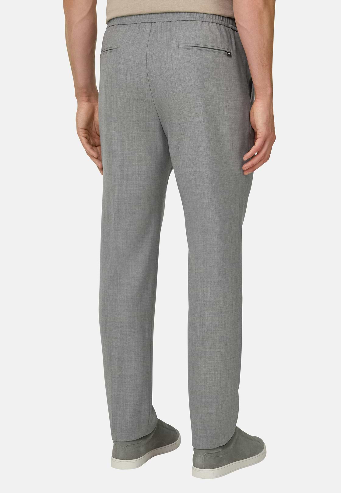Hose Aus Wolle Mit Kordelzug, Light grey, hi-res, 3