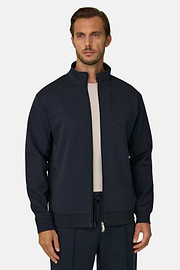 Sweatshirt with Roll Neck in Scuba, Navy blue, thumb, 1