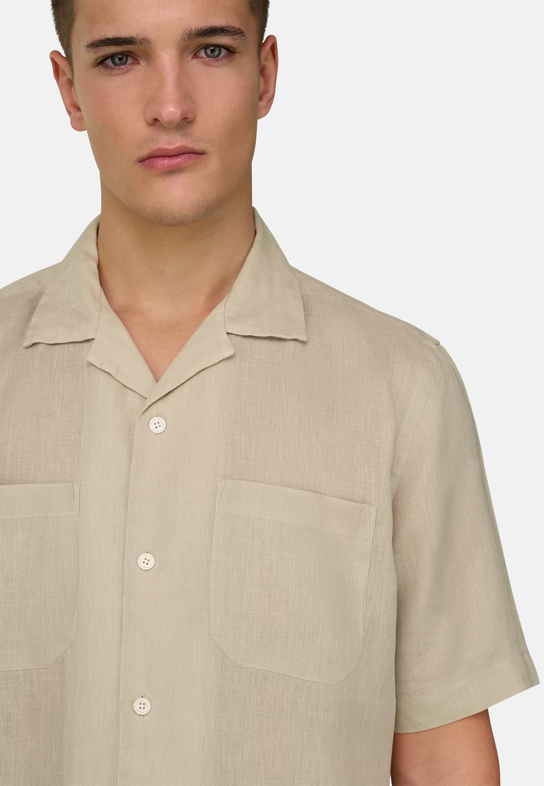 Hemd Aus Leinen Regular Fit, Beige, hi-res, 4