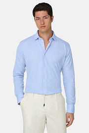Regular Fit Cotton Jersey Polo Shirt, Light Blue, thumb, 2