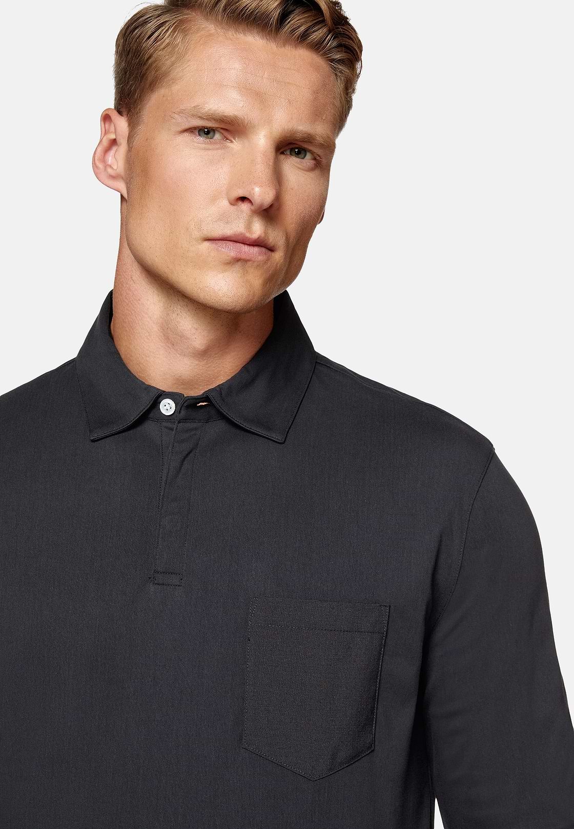 High-Performance Piqué Polo Shirt, Charcoal, hi-res