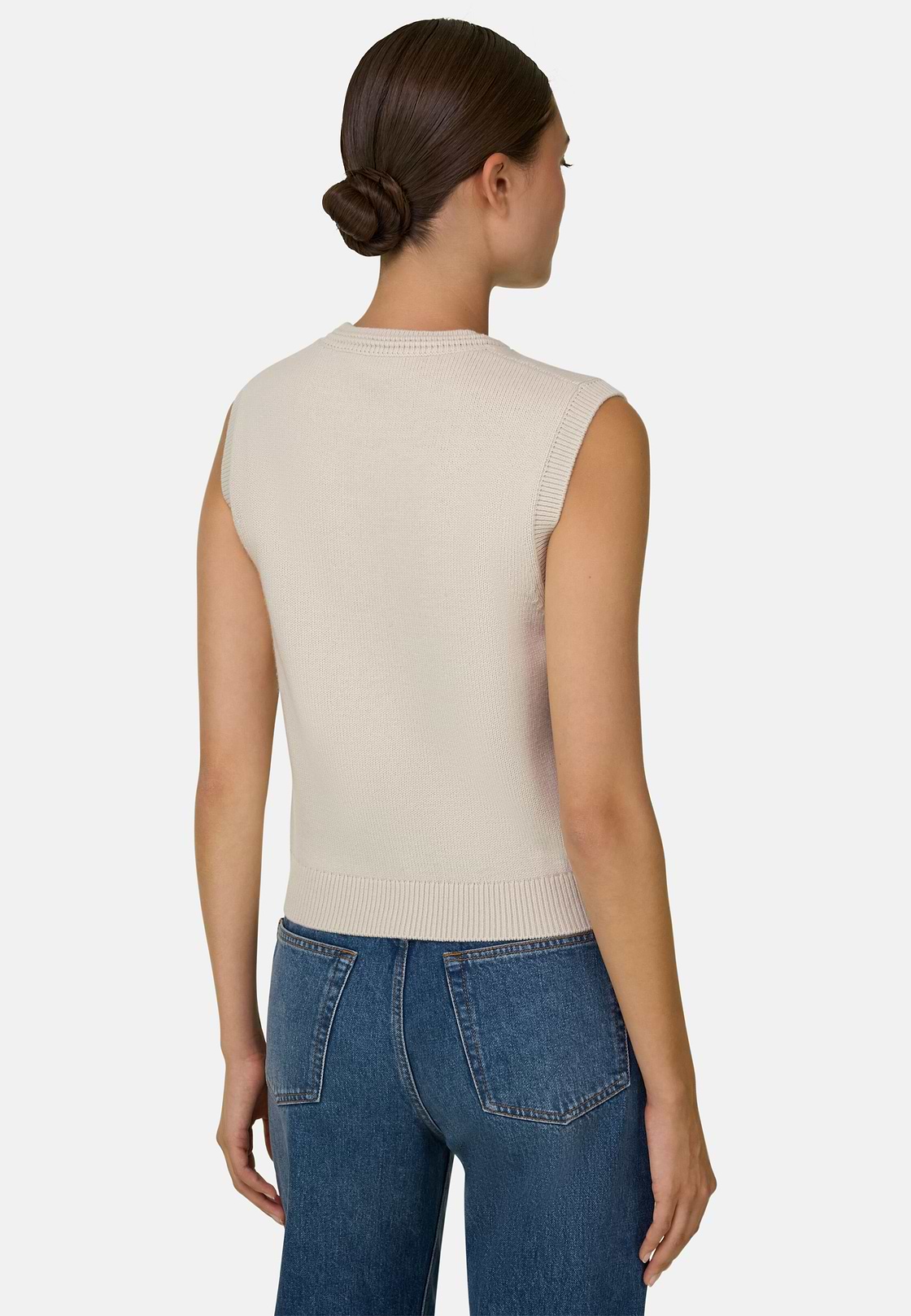 Vest Wool Cashmere, Sand, hi-res, 4