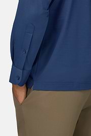 Polo En Jersey Japonais, bleu marine, thumb, 3