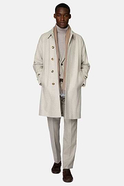 Single-breasted Wool Coat, Sand, hi-res
