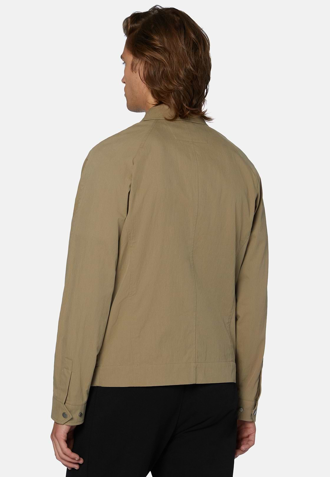 Bomber En Coton Nylon, Beige, hi-res