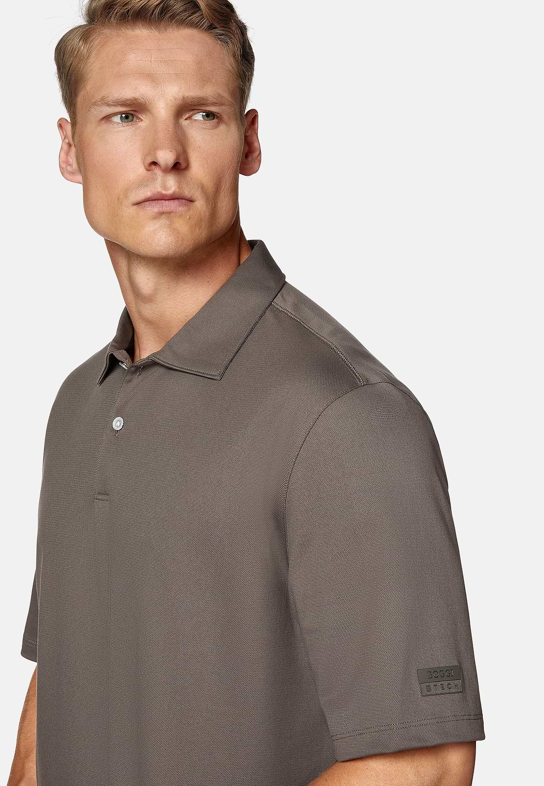 High-Performance Piqué Polo Shirt, Dark Grey, hi-res