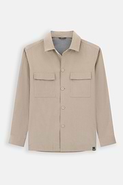 Overshirt in Corduroy Lined with Flannel, Sand, thumb, 7