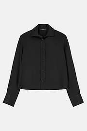 Hemd Aus Satin Regular Fit, Schwarz, thumb, 5