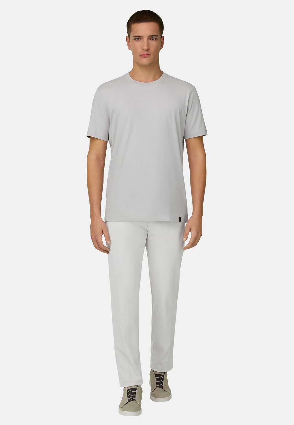 T-Shirt In Cotone, Ghiaccio, hi-res