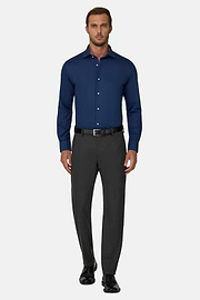 Poloshirt Aus Japanischem Jersey Regular Fit, Navy blau, thumb, 2