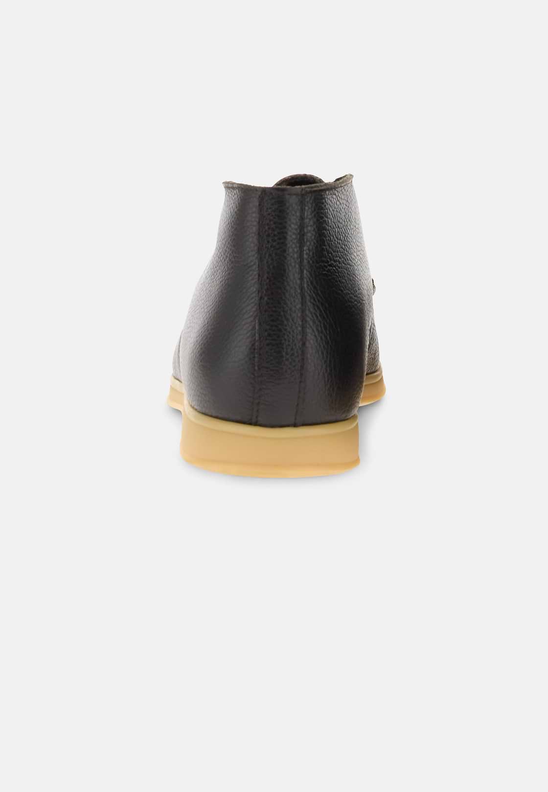 Ankle Boots in Grained Leather, Dark brown, hi-res, 5