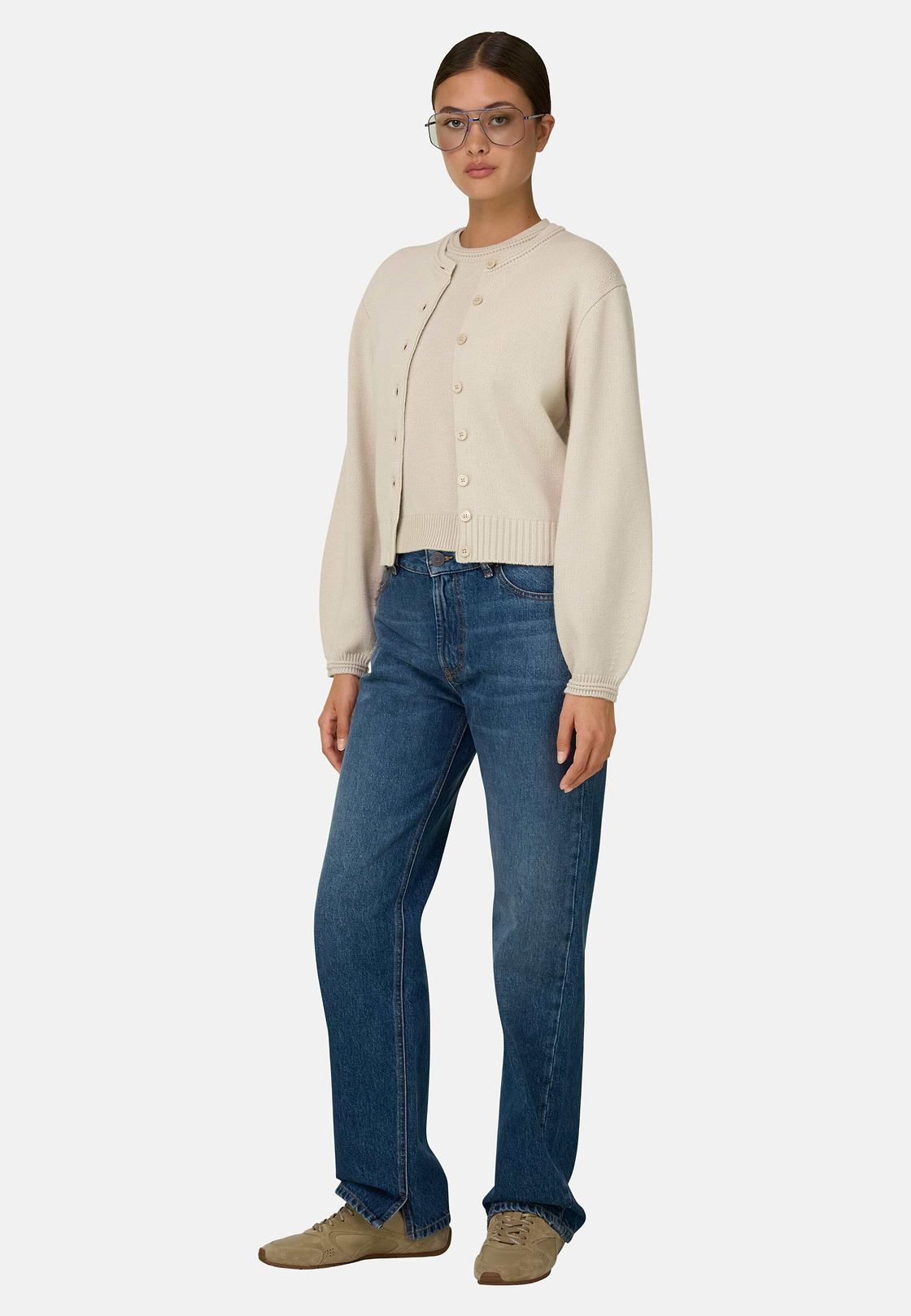 Vest van Wol Cashmere, Sand, hi-res, 2