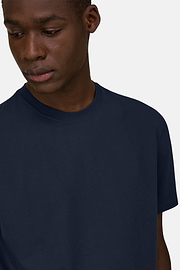 T-Shirt aus elastischer Supima-Baumwolle, Navy blau, thumb, 4