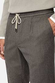 Pantalon De Ville En Flanelle, Taupe, hi-res
