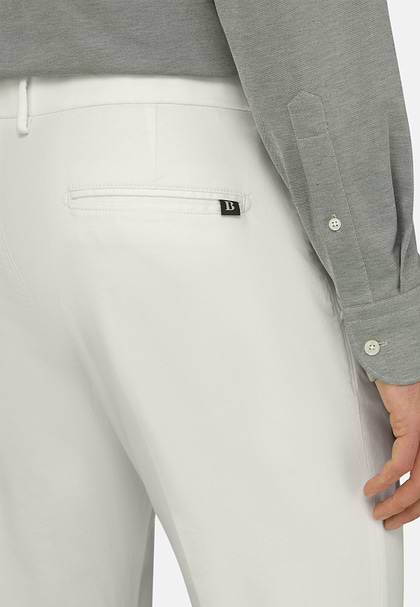 Hose Aus Baumwoll-Tencel-Stretch, Weiß, hi-res
