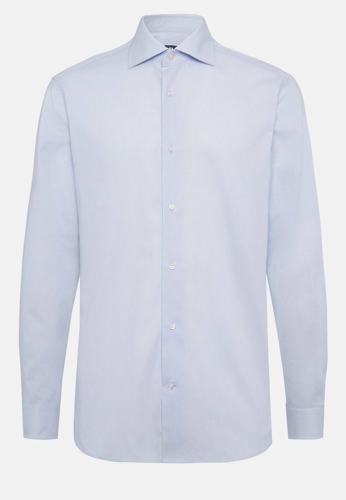 Camisa de Rayas cuello Inglés, Azul claro, hi-res