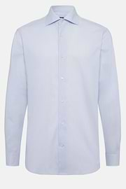 Striped Windsor Collar Shirt Slim, Light Blue, hi-res