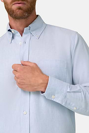 Overhemd in Oxford Katoen Regular Fit, Light Blue, thumb, 4