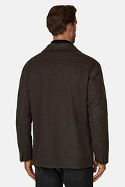 TRADE | Giacca Camicia in Cashmere, Marrone scuro, thumb, 4